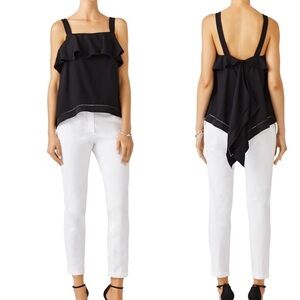 $295 Rachel Zoe Black Portland Top Size 2 - Sleeveless Square Neck Tank Top